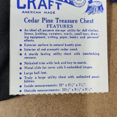 Timber Craft Cedar Pine Treasure Chest
