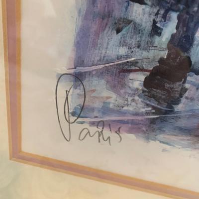 Signed Art Paris Cityscape