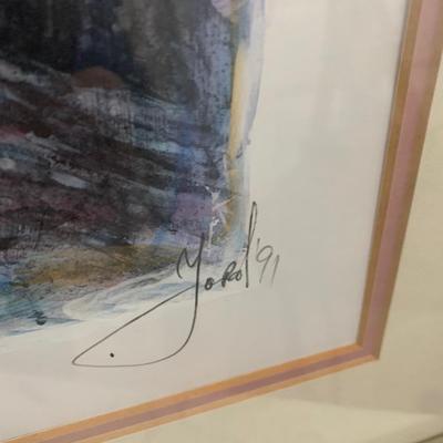 Signed Art Paris Cityscape