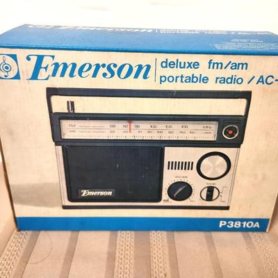 Lot #20 Never Removed from Box - Emerson Deluxe Am/FM Radio