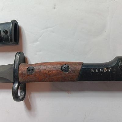 Vintage Belgian S.A. 30 Bayonet with Scabbard Beautiful condition!