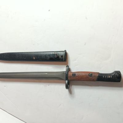 Vintage Belgian S.A. 30 Bayonet with Scabbard Beautiful condition!