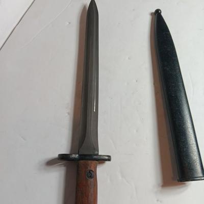 Vintage Belgian S.A. 30 Bayonet with Scabbard Beautiful condition!