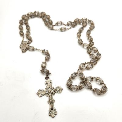 Lot #25 Vintage Crystal/Sterling Silver Rosary
