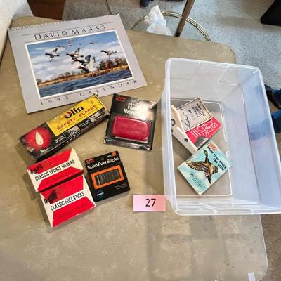 Box of misc. hunting supplies