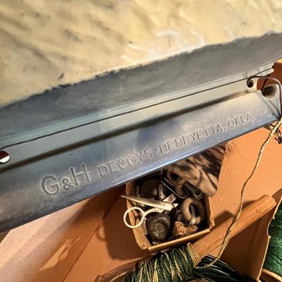 Vintage decoy & supplies.