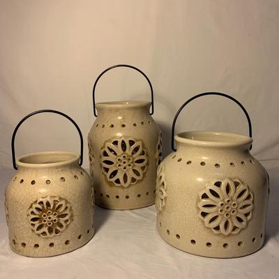 Set of Three Ceramic Lanterns (LR-HS)