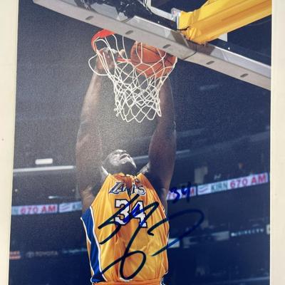 Shaquille O'Neal signed photo.
