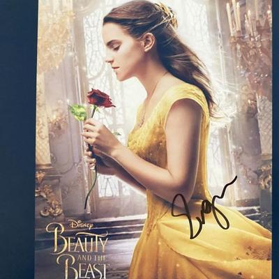 Beauty and the Beast Emma Watson signed movie photo