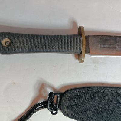 USA Made Cold Steel Trail Master carbon v Steel kinfe with sheath