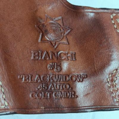 Bianchi #5 "Blackwidow" .45 Auto Colt CMDR. leather holster