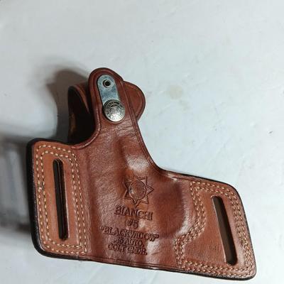 Bianchi #5 "Blackwidow" .45 Auto Colt CMDR. leather holster