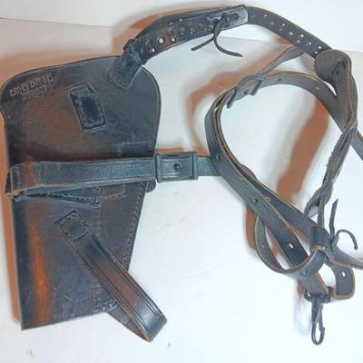 Vintage US Stamped black leather Cathey Ent Inc. 7791527 holster