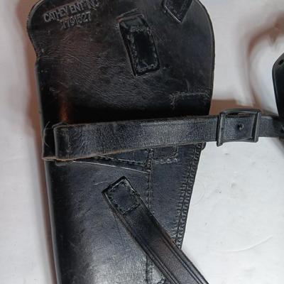 Vintage US Stamped black leather Cathey Ent Inc. 7791527 holster