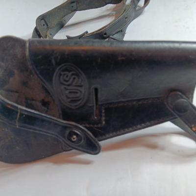 Vintage US Stamped black leather Cathey Ent Inc. 7791527 holster