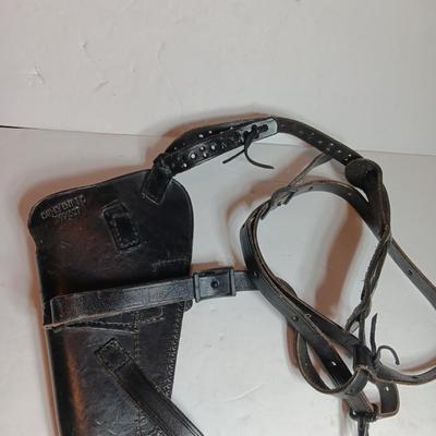 Vintage US Stamped black leather Cathey Ent Inc. 7791527 holster