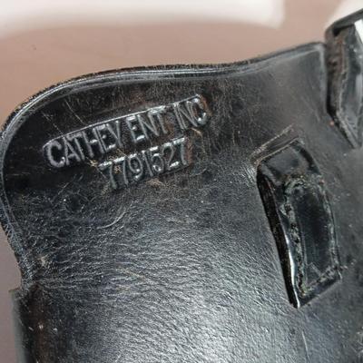 Vintage US Stamped black leather Cathey Ent Inc. 7791527 holster