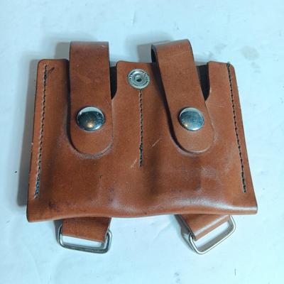 Leather Double Speed loader Pouch