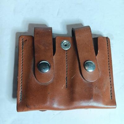 Leather Double Speed loader Pouch