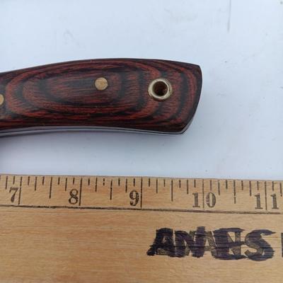 Beautiful natural wood handle Knife with leather sheath