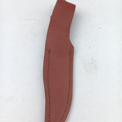 Beautiful natural wood handle Knife with leather sheath