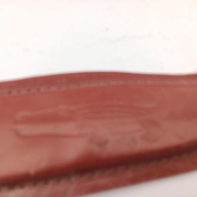 Beautiful natural wood handle Knife with leather sheath