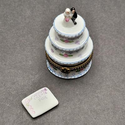Wedding Cake & Basket Clasp Trinket Boxes
