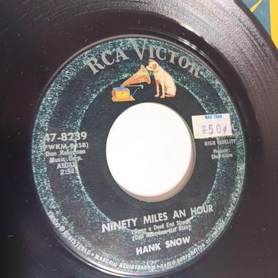 45 LP Records -Tom Wopat - Rockabilly Rebel - Hank Snow and more