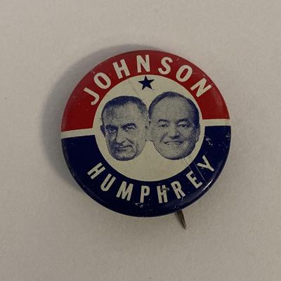 Johnson-Humphrey vintage campaign pin 