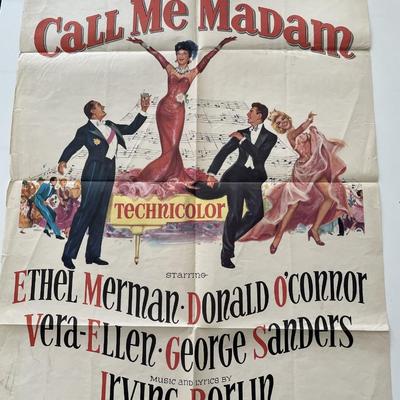 Call Me Madam 1953 vintage movie poster