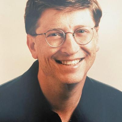 Microsoft founder Bill Gates signed photo