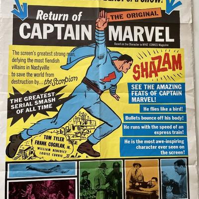 Captain Marvel vintage comic poster 