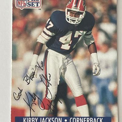 Buffalo Bills Kirby Jackson 1991 NFL #77 signed card