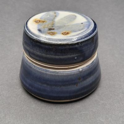 3" Signed Pottery Jar w/Lid