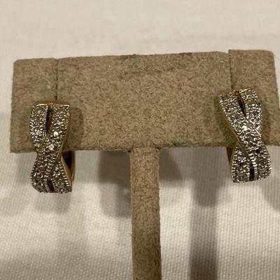 Sterling & 14k 1/11 bracelet & 925 earrings