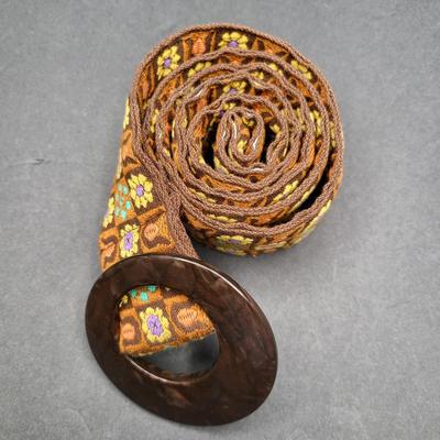 44" Vintage-style Embroidered Belt
