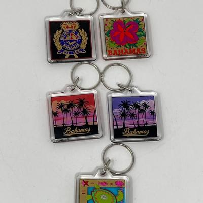 5 Bahamas Acrylic Square Key Chains