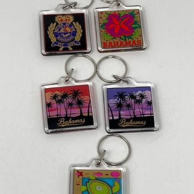 5 Bahamas Acrylic Square Key Chains