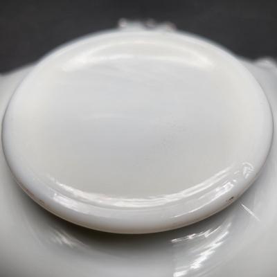 Ruffle Glass Dish Hand Painted