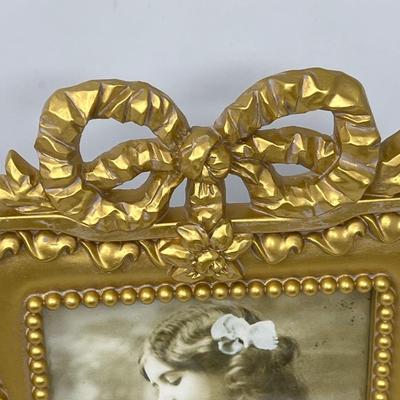 Hand Painted Gold Gild Victorian Photo Frame