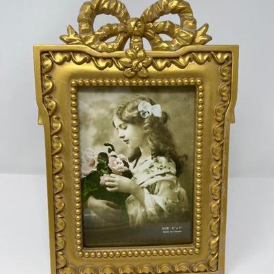 Hand Painted Gold Gild Victorian Photo Frame