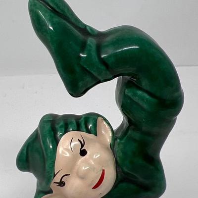 1950â€™s Gilner Tumbling Pixie Green Elf