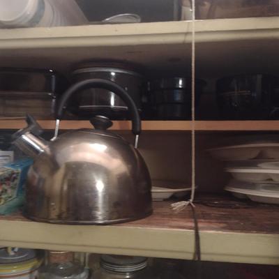 Contents of Kitchen Pantry- Assorted Bake Ware, Small Appliances, Cookware