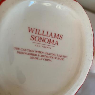 Williams Sonoma Mr and Mrs Santa Mugs