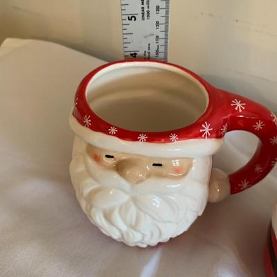 Williams Sonoma Mr and Mrs Santa Mugs