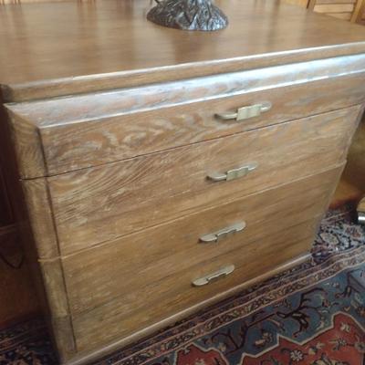 Vintage Solid Wood Four-Drawer Dresser by Mengel