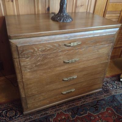 Vintage Solid Wood Four-Drawer Dresser by Mengel