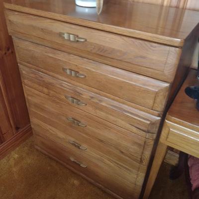 Vintage Solid Wood Six-Drawer Dresser by Mengel