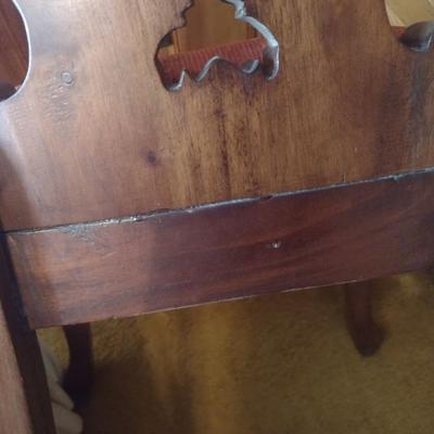 Antique Carved Walnut Victorian Design Chair