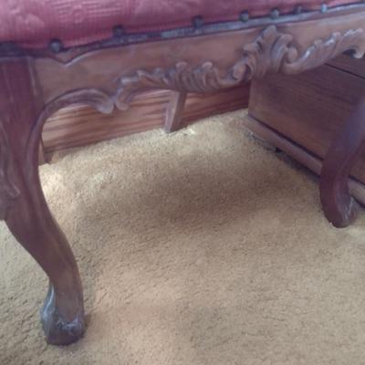 Antique Carved Walnut Victorian Design Chair